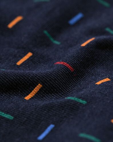 korte herenboxers katoen stretch strepen - 3 stuks  donkerblauw - 19110320DARKBLUE - HEMA