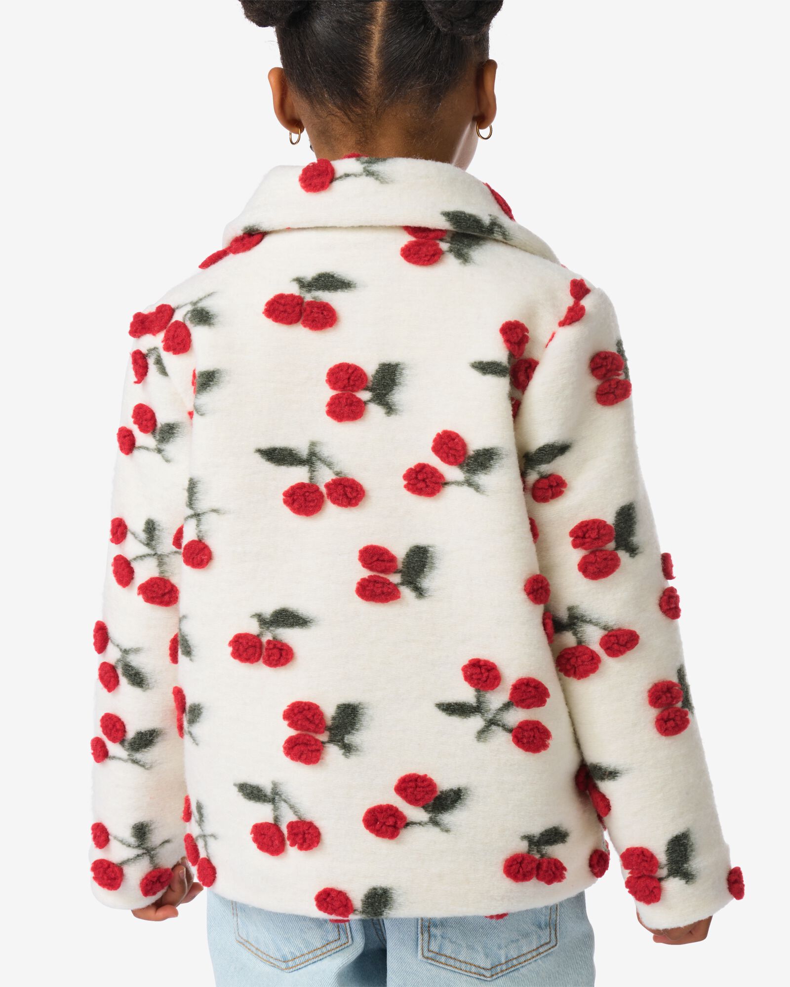 Kinderjacke Teddystoff, Kirschen ecru ecru - 30824718ECRU - HEMA