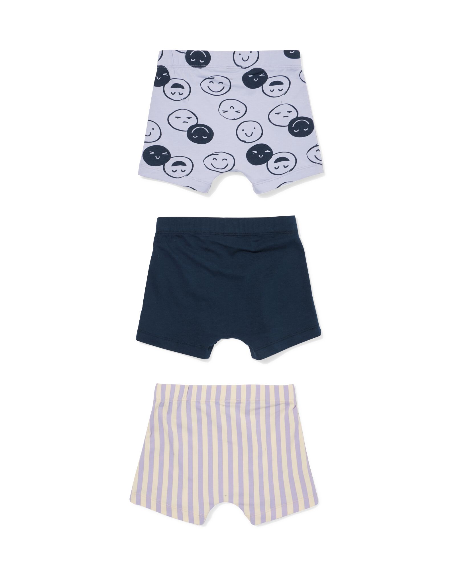 kinderboxers gezichtjes - 3 stuks lila lila - 19260370LILAC - HEMA