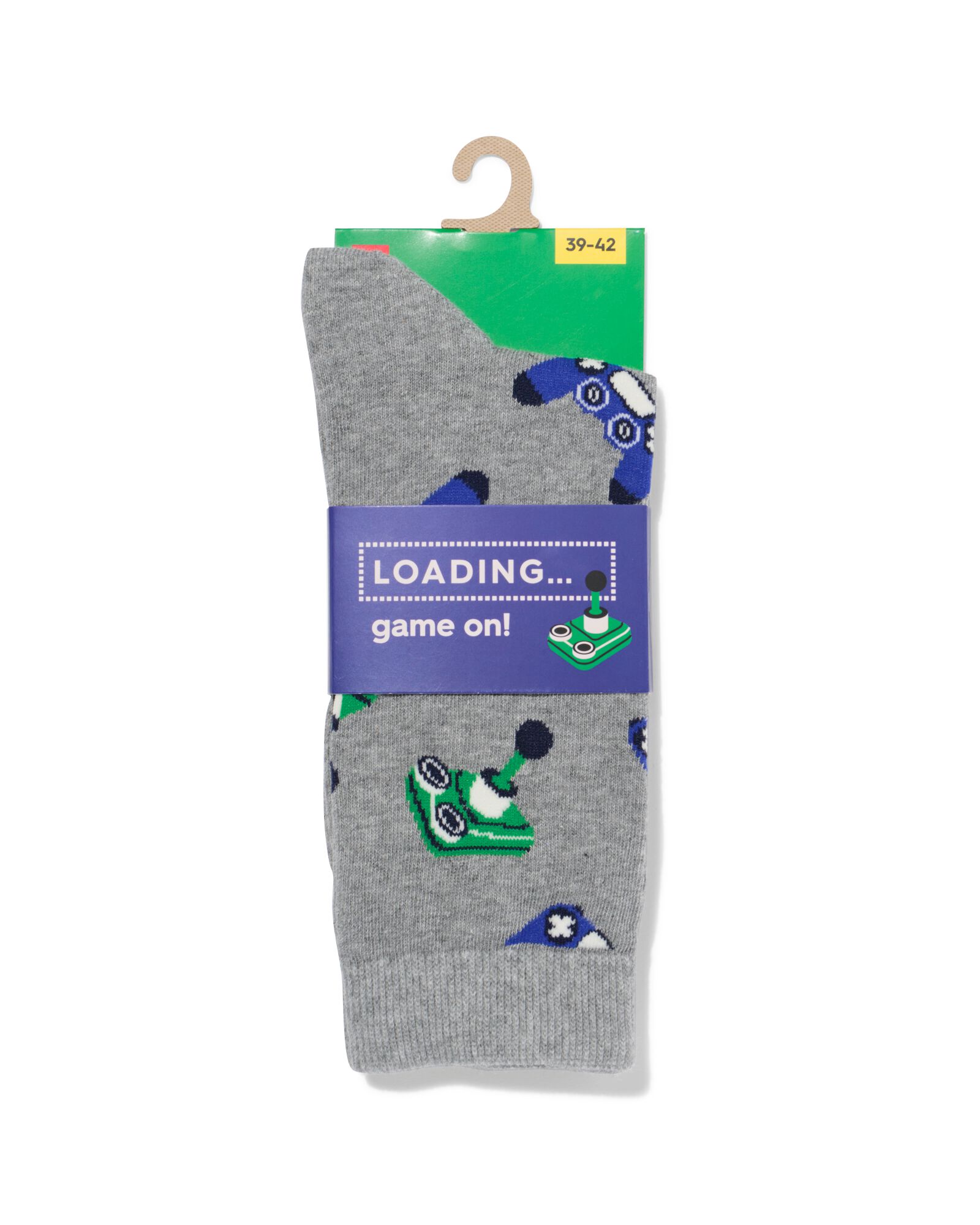 Socken f&uuml;r Erwachsene &bdquo;Game On&ldquo; graumeliert graumeliert - 4100320GREYMELANGE - HEMA