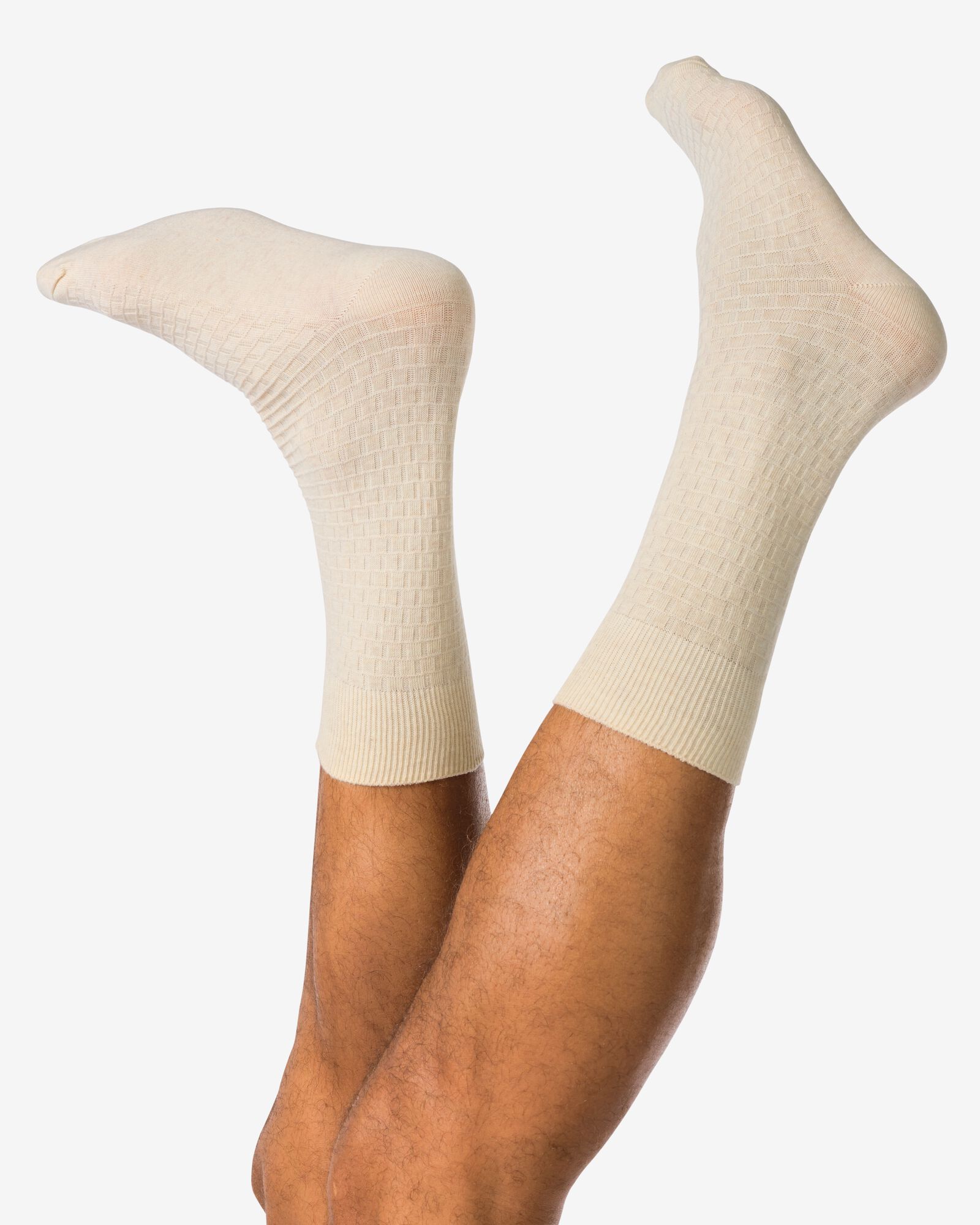 chaussettes structur&eacute;es homme beige beige - 4150580BEIGE - HEMA