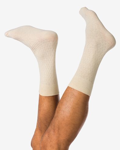 chaussettes structur&eacute;es homme beige beige - 4150580BEIGE - HEMA