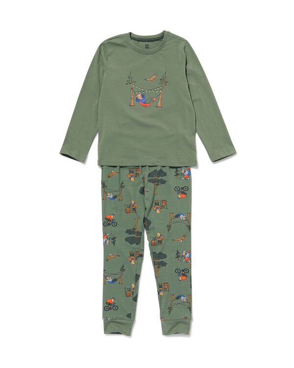 pyjama phosphorescent enfant bisons vert vert - 23000680GREEN - HEMA