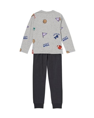 pyjama enfant sport gris chin&eacute; gris chin&eacute; - 23000950GREYMELANGE - HEMA