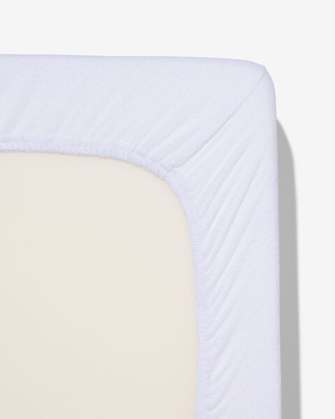 drap-housse - éponge - 180x200 cm - blanc blanc 180 x 200 - 5140059 - HEMA