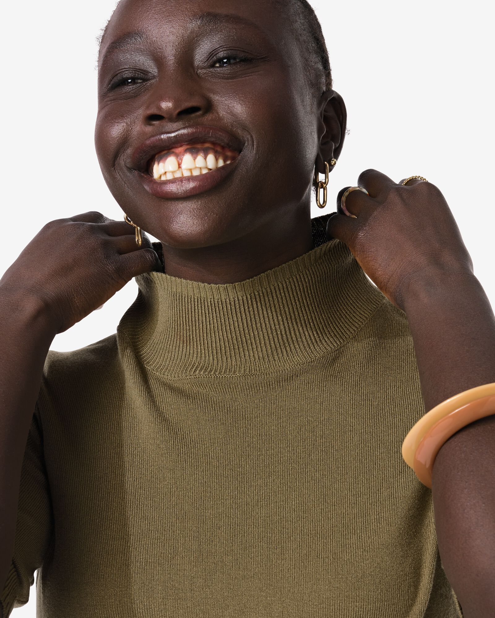 pull femme Lily femme maille fine olive olive - 36302880OLIVE - HEMA