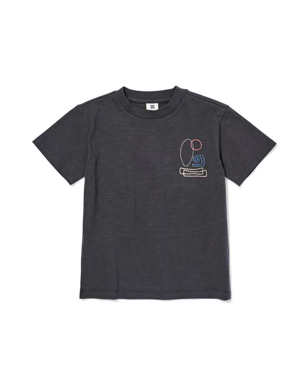 kinder T-shirt  donkergrijs donkergrijs - 30720004DARKGREY - HEMA