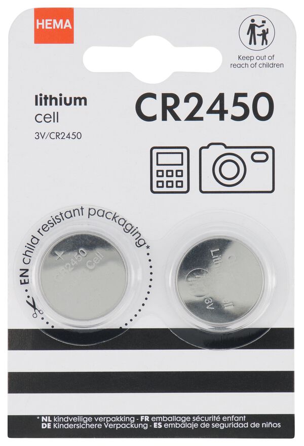 2 piles au lithium CR2450 - HEMA