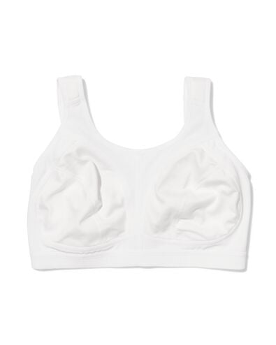 soutien-gorge de sport non pr&eacute;form&eacute; maintien robuste sans armatures blanc blanc - 21701202WHITE - HEMA