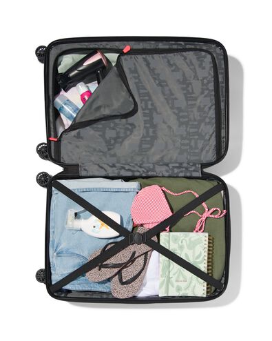 koffer ABS 43x25x66 zwart - 18630025 - HEMA