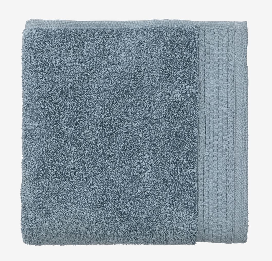handdoek - 50 x 100 cm - hotel extra zwaar - blauw - 5220046 - HEMA