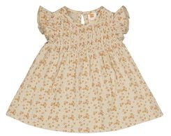 Baby-Kleid, gesmokt, Blumen eierschalenfarben eierschalenfarben - 1000027766 - HEMA