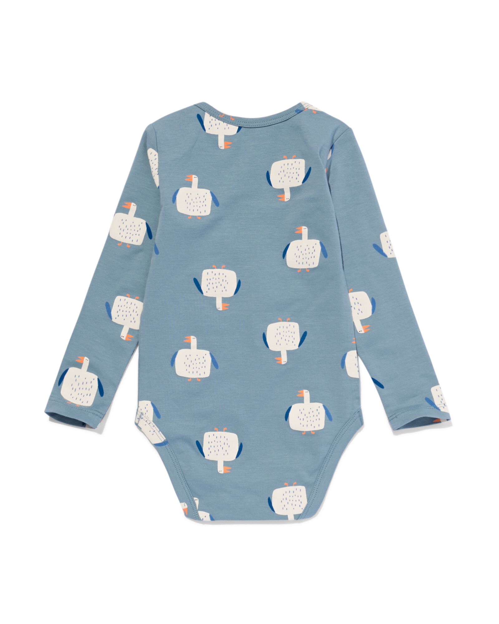 body coton bio extensible avec oies bleu - 33311130BLUE - HEMA