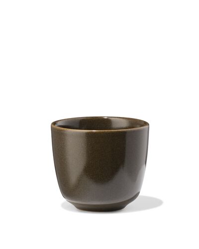 espressokopje 90ml Puur aardewerk donkerbruin - 80660324 - HEMA
