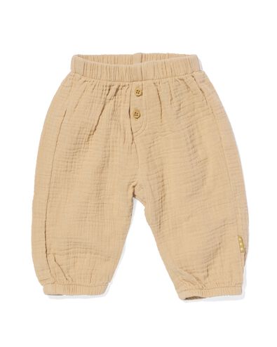 pantalon nouveau-né mousseline sable 56 - 33494112 - HEMA