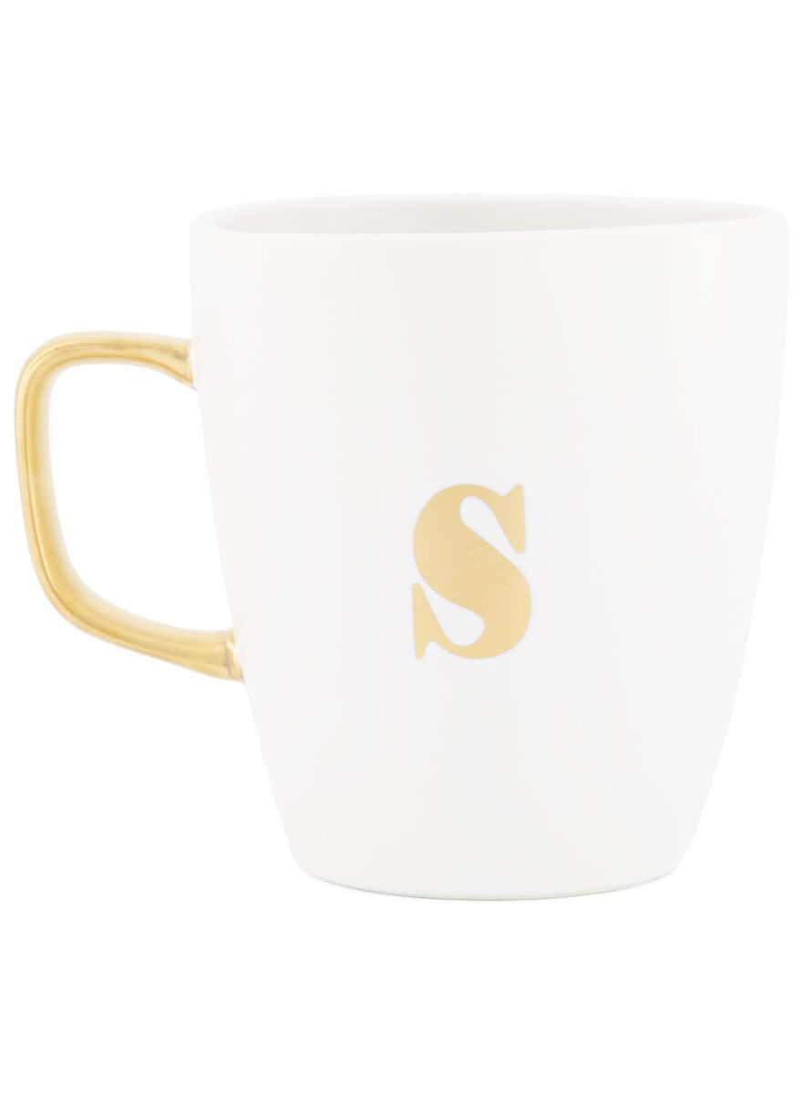 mug avec lettre s blanc S - 60030068 - HEMA