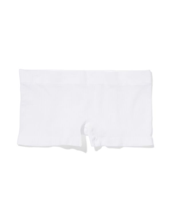 boxer femme sans coutures c&ocirc;tel&eacute; blanc blanc - 21900175WHITE - HEMA