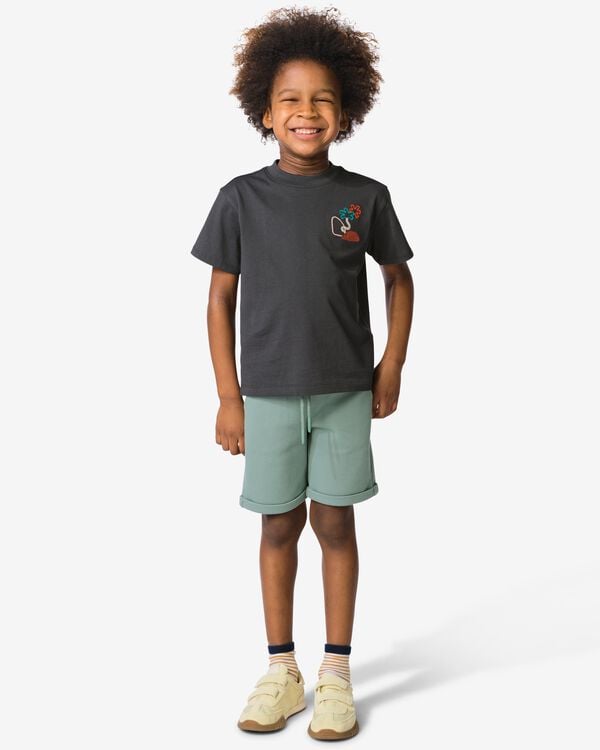 kindershort regular fit groen groen - 30715204GREEN - HEMA