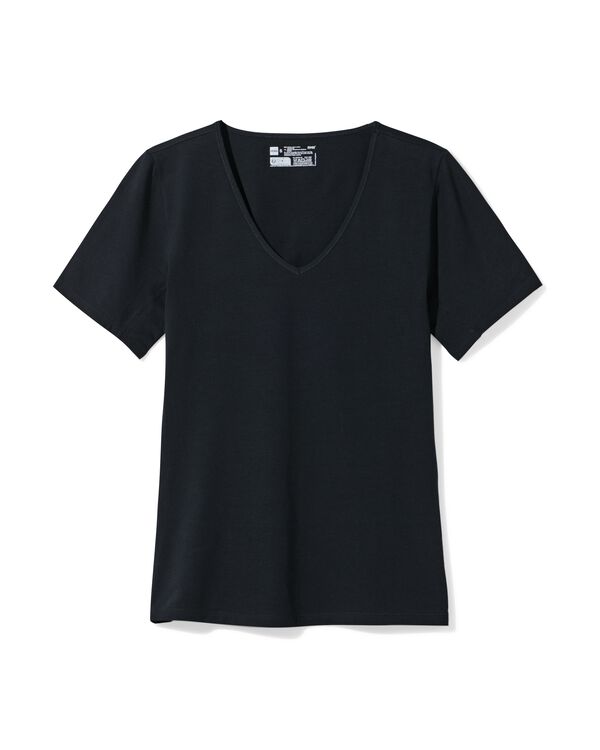 t-shirt femme coton confort parfait noir noir - 19611654BLACK - HEMA
