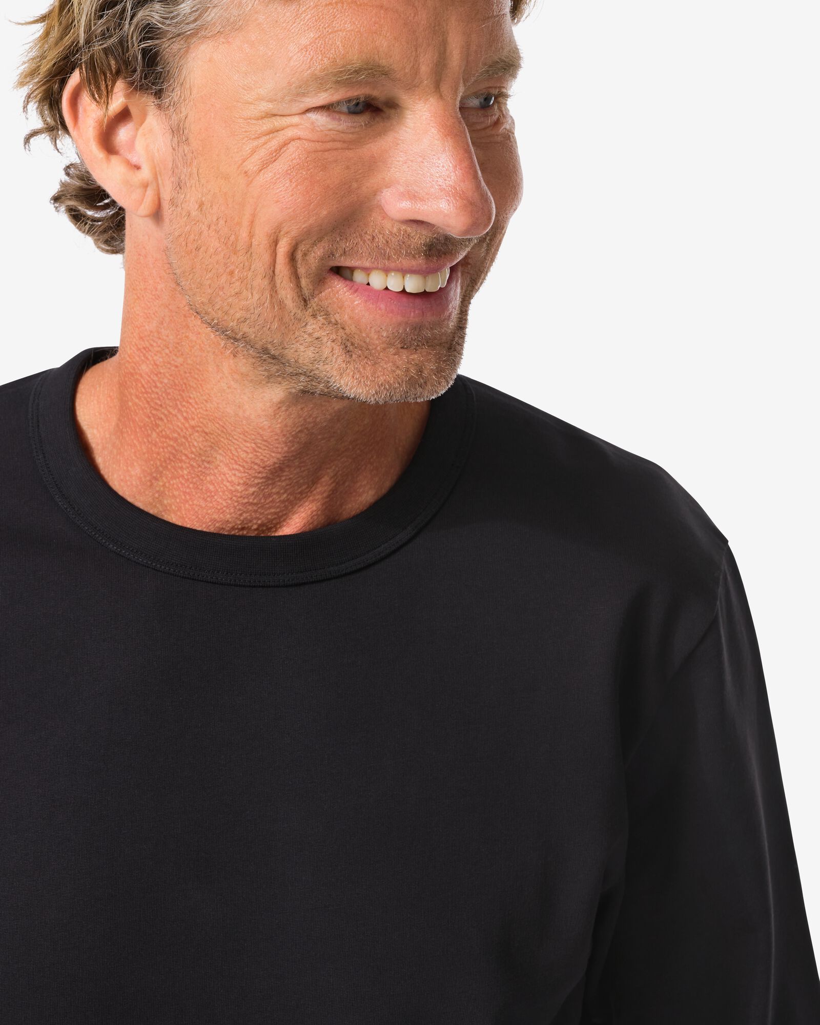 heren T-shirt  zwart zwart - 2101920BLACK - HEMA