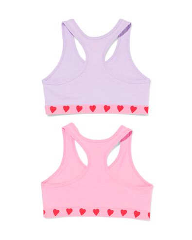 kinder crop tops hartjes - 2 stuks roze roze - 19301860PINK - HEMA