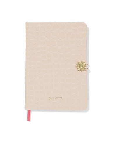 agenda scolaire 2026-2027 sassy me 15,3x21,6cm faux cuir crocodile - 14505658 - HEMA