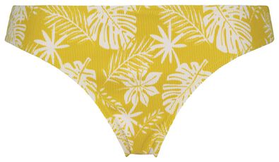 bas de bikini femme - côtelé fleurs jaune jaune - 1000022863 - HEMA