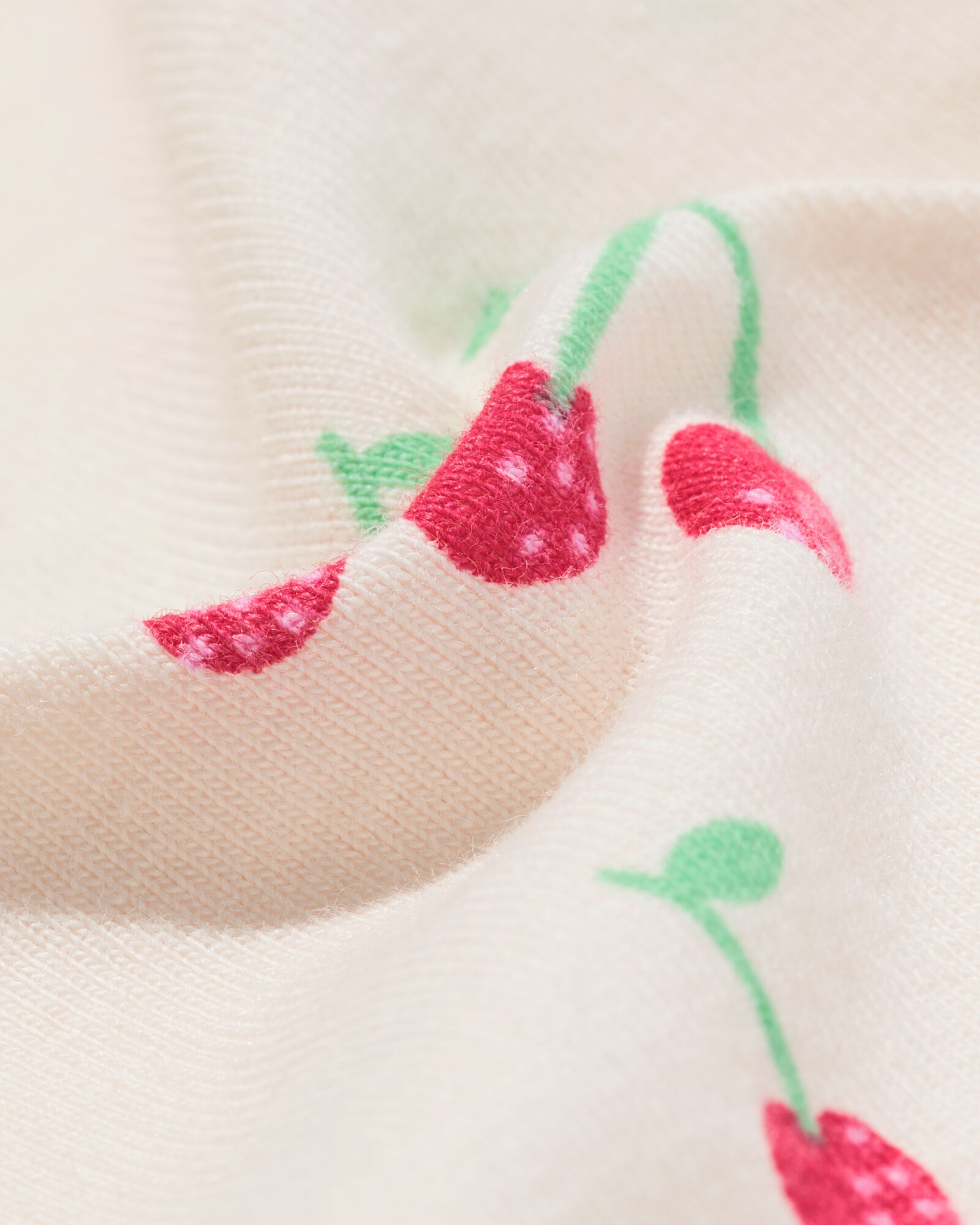 t-shirt nouveau-n&eacute; cerises &eacute;cru &eacute;cru - 33443820ECRU - HEMA