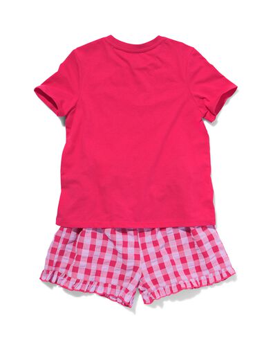 pyjacourt enfant coton carreaux rose vif 146/152 - 23001682 - HEMA