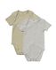 2er-Pack größenflexible Baby-Bodys, Bambus/Elasthan grün - 1000030064 - HEMA