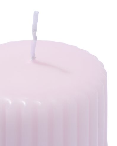 bougie pilier ⌀7x8cm nervur&eacute;e rose clair naturel - 13509068 - HEMA