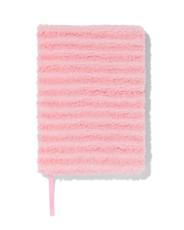 notitieboek 16x22cm roze fluffy - 14100234 - HEMA