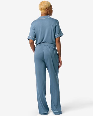 pantalon de pyjama femme viscose bleu moyen L - 23450253 - HEMA