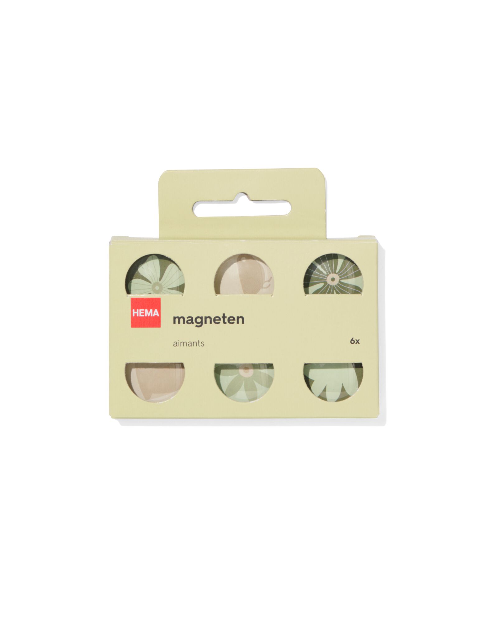 6er-Pack Magnete, Glas, Blumen, &Oslash; 3 cm - 14470090 - HEMA