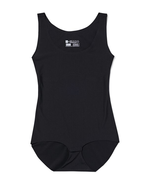 medium corrigerende damesbody second skin  zwart zwart - 21500414BLACK - HEMA