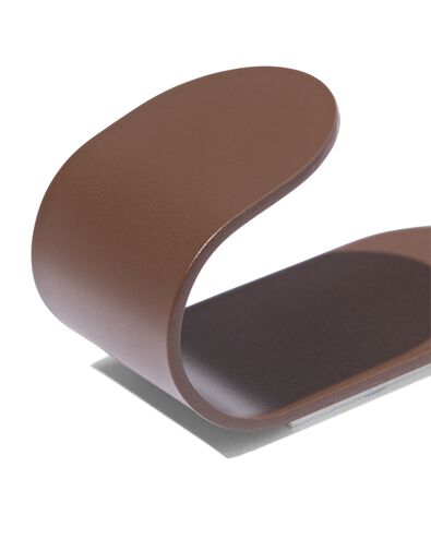 plakhaak 5x2.5cm rvs bruin - 2 stuks - 80300182 - HEMA