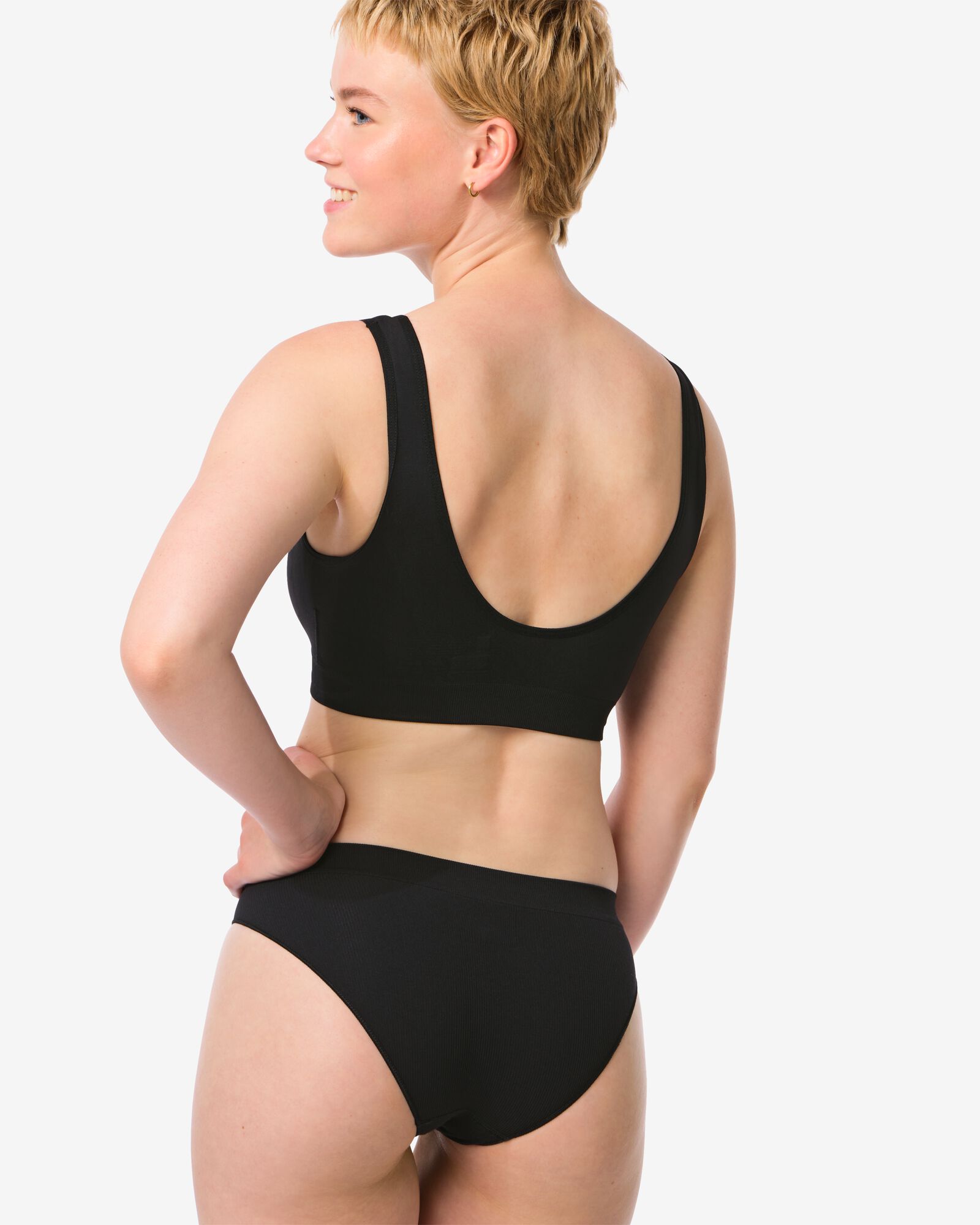 hipster femme sans coutures c&ocirc;te noir - 21900845BLACK - HEMA