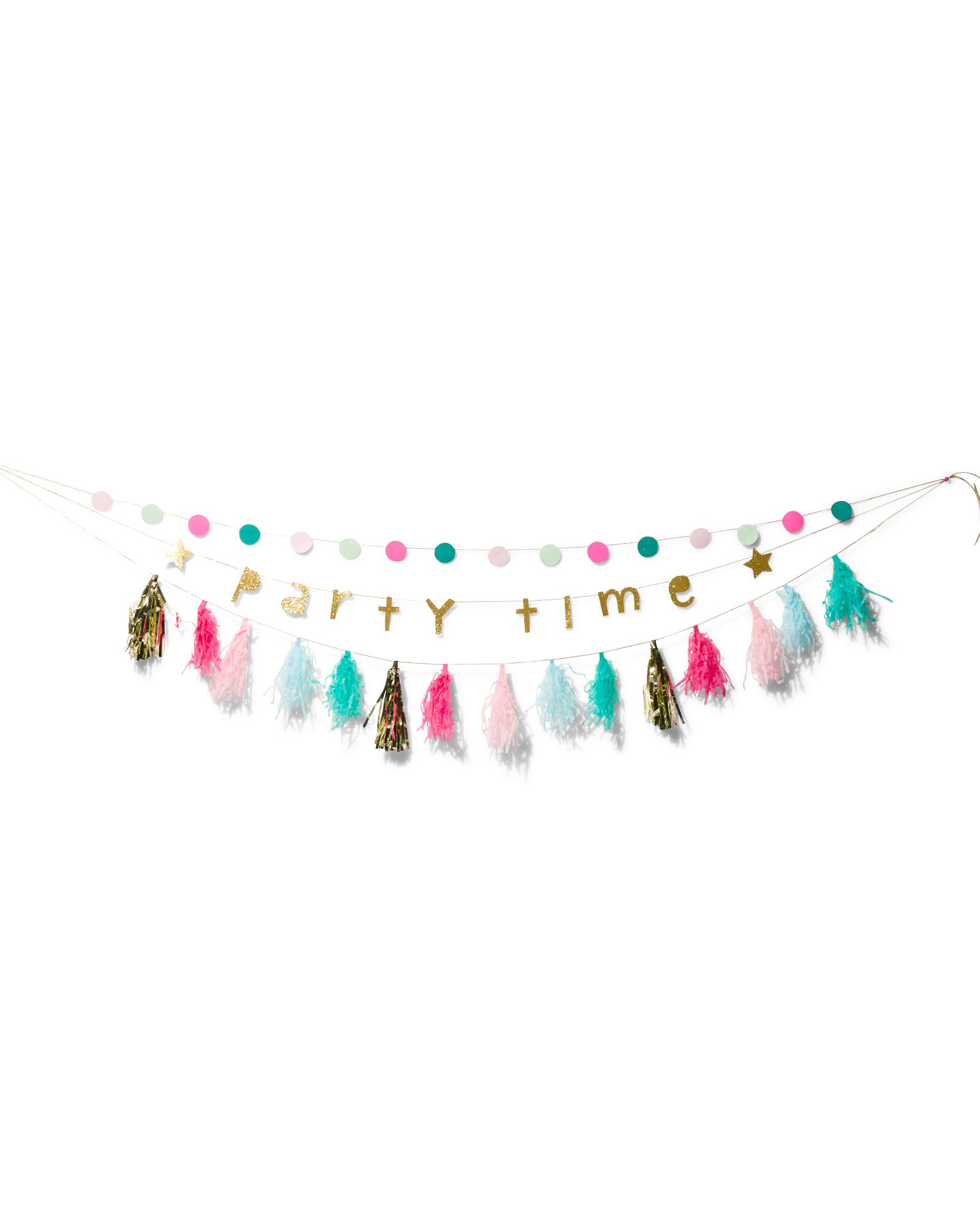 Girlande, Party Time, 2 m - 14210052 - HEMA