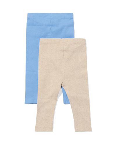 leggings c&ocirc;tel&eacute;s b&eacute;b&eacute; - lot de 2 bleu bleu - 33065970BLUE - HEMA