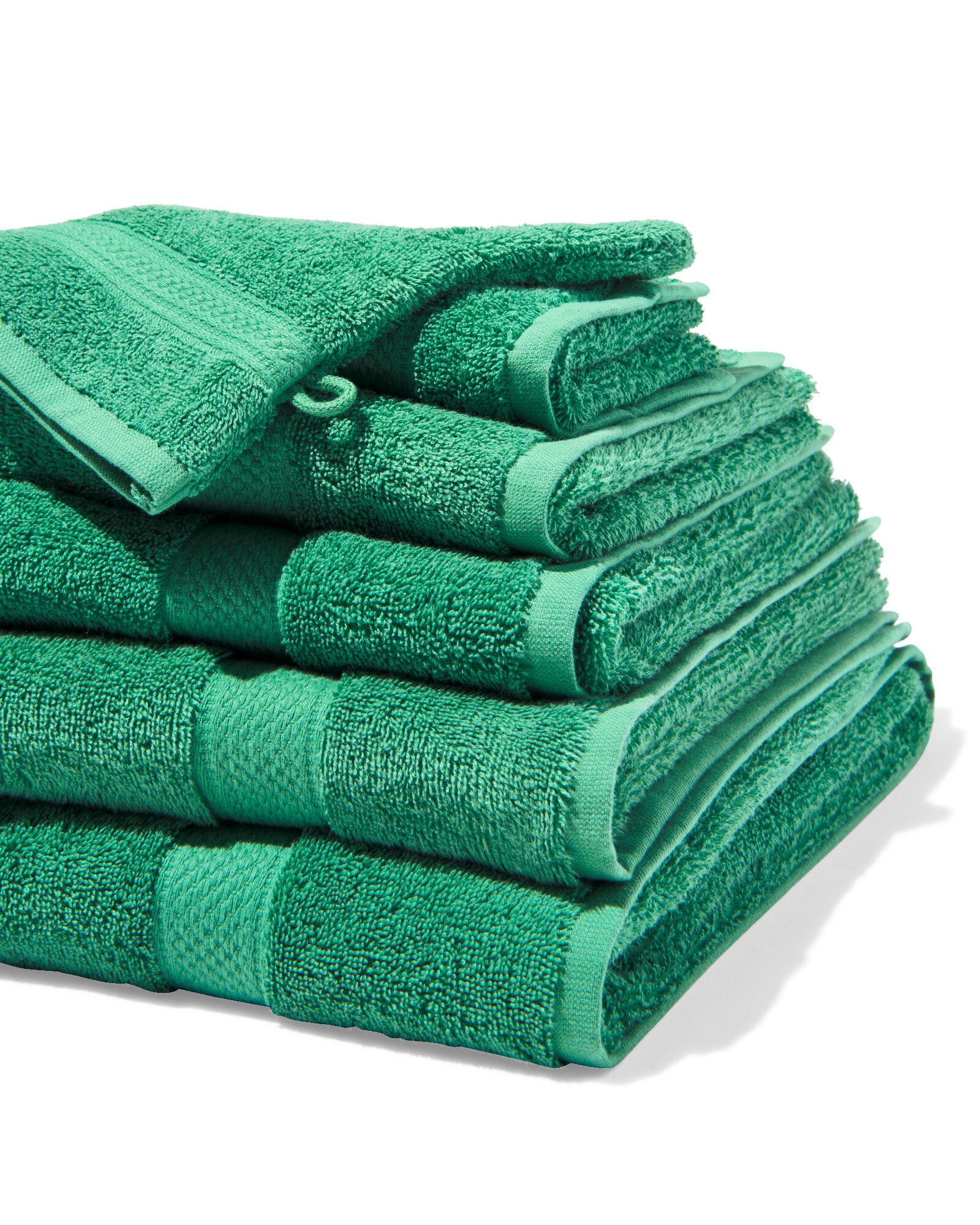 washand 16x21cm zware kwaliteit middengroen - 5282868 - HEMA