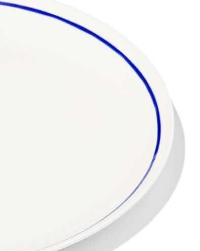 Speiseteller, Ø 26 cm, Kombigeschirr, New Bone China, weiß-blau - 9650005 - HEMA