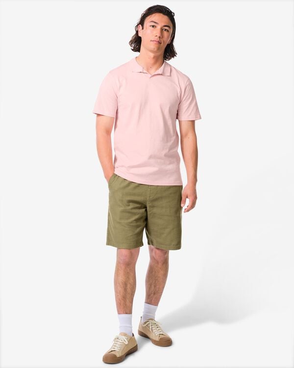 herenshort Wes regular fit poplin middengroen middengroen - 2149630MIDGREEN - HEMA