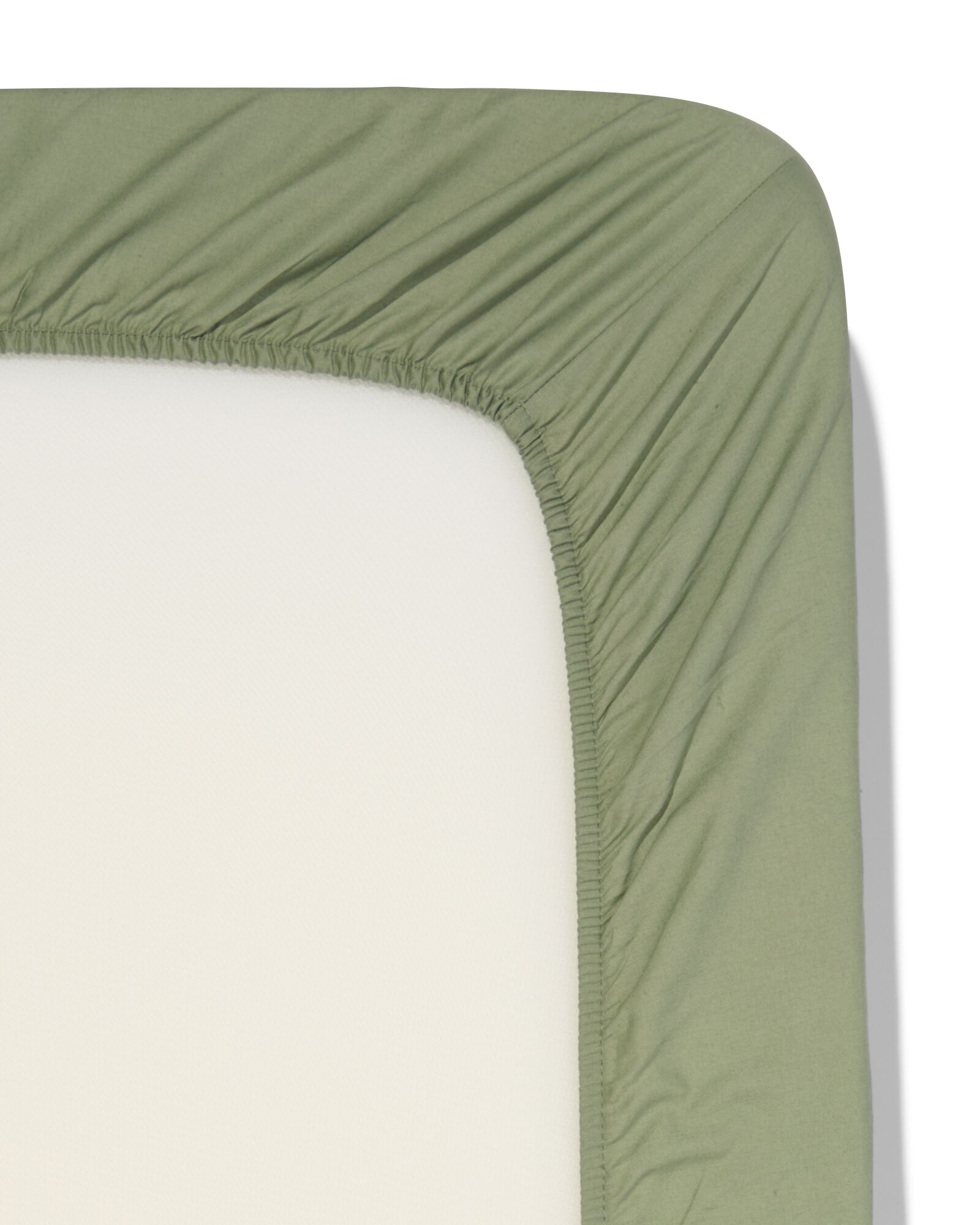 drap-housse coton doux 90x200 vert - 5190057 - HEMA