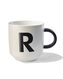 mug en faïence blanc/noir 350 ml - R - 61120113 - HEMA