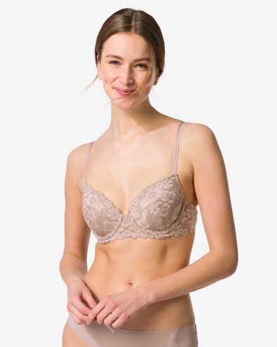 Vorgeformter Spitzen-BH mit B&uuml;gel beige beige - 21800900BEIGE - HEMA