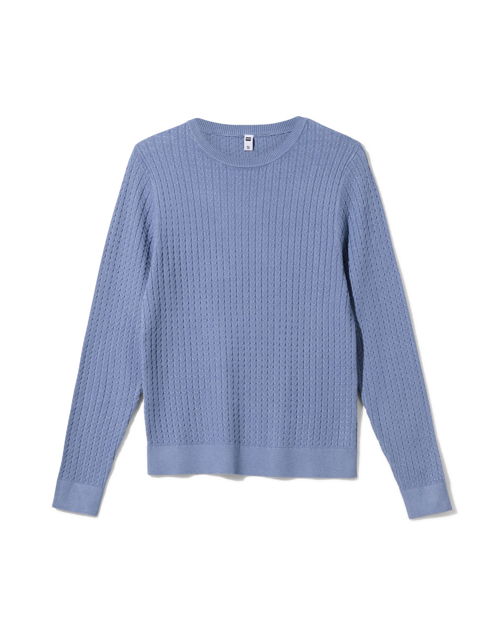 pull femme Livia torsad&eacute; bleu - 36205320BLUE - HEMA
