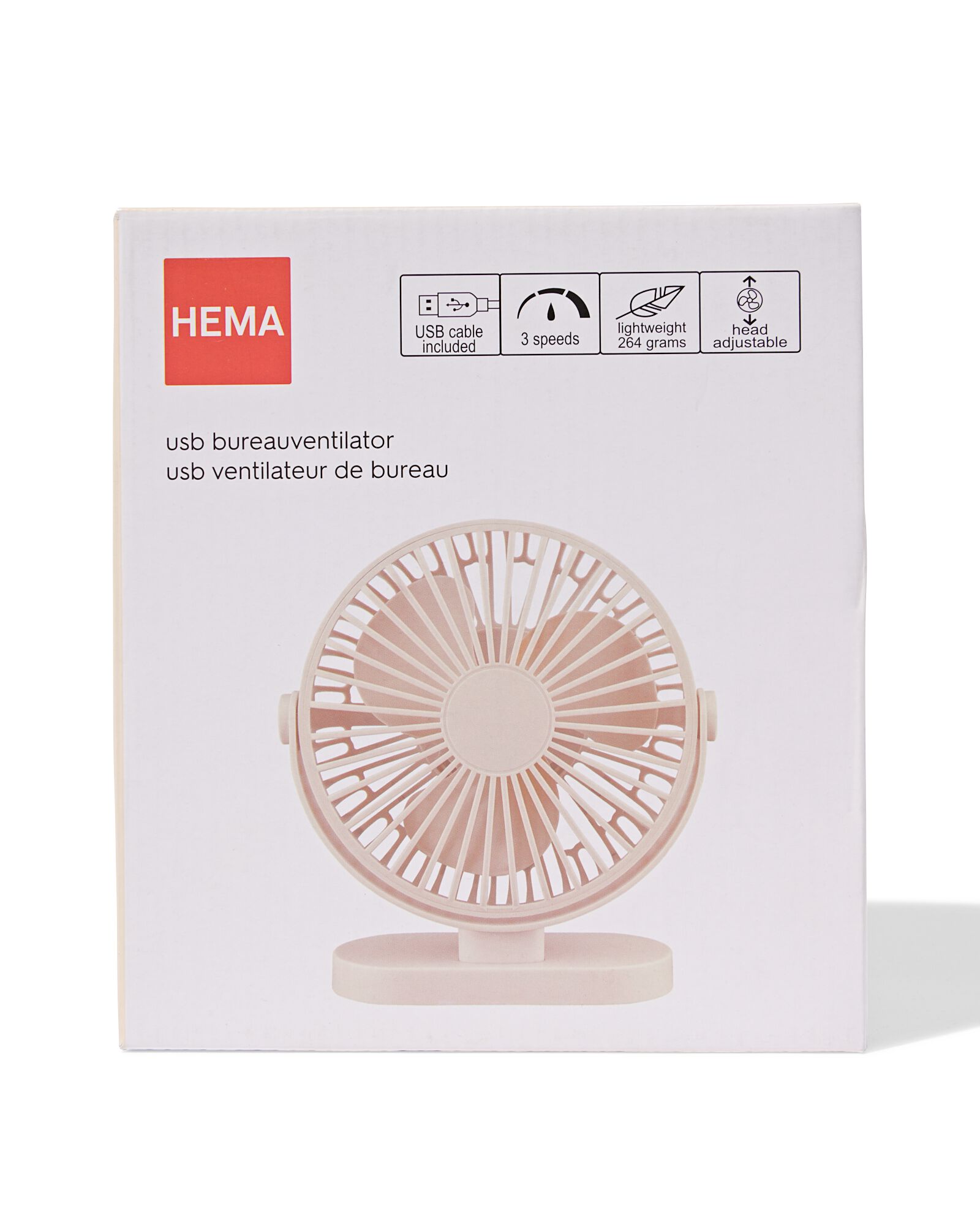ventilateur de bureau ⌀17,5cm beige - 80200043 - HEMA