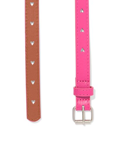 ceinture enfant 1,8 cm c&oelig;urs rose rose - 18460070PINK - HEMA