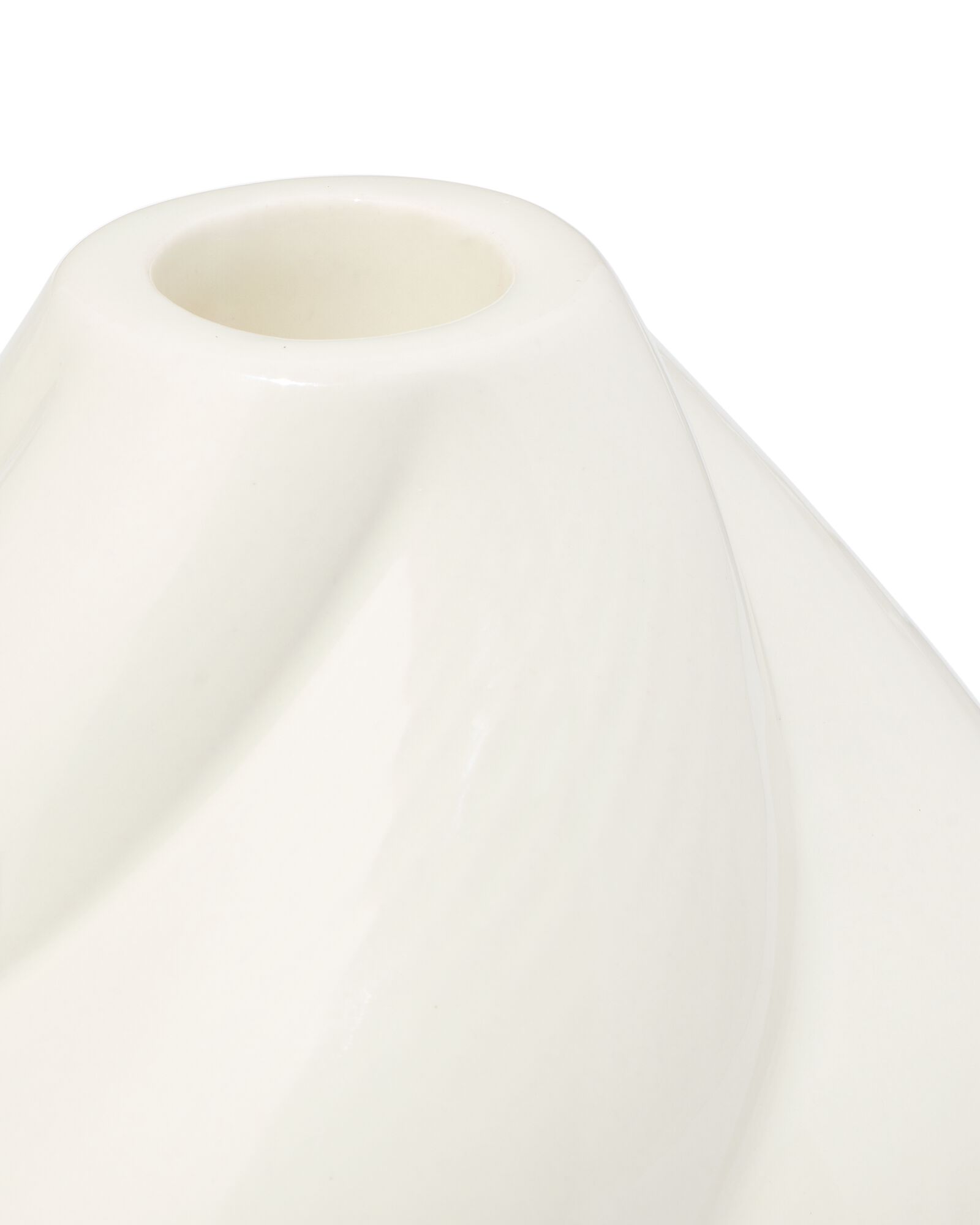 kandelaar 9.2x9cm keramiek twist cr&egrave;me - 13325090 - HEMA