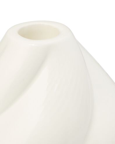 kandelaar 9.2x9cm keramiek twist cr&egrave;me - 13325090 - HEMA